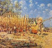 Childe Hassam Building a Schooner, Provincetown china oil painting artist